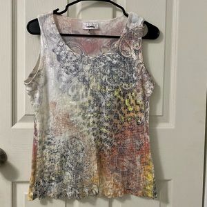 Woman’s Ombré Sequence Boho Tank Top Size PXL